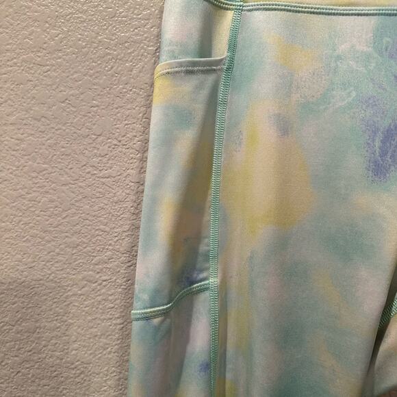 Tek Gear Dry Tek multi-colored blue & green pocket leggings sz L - Picture 4 of 4